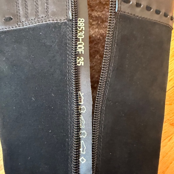 Chic tall heeled boots in rich black leather + suede combo đź–¤ - Picture 15 of 15